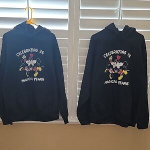 Mickey And Minnie Customized Matching Hoodies Celevrating